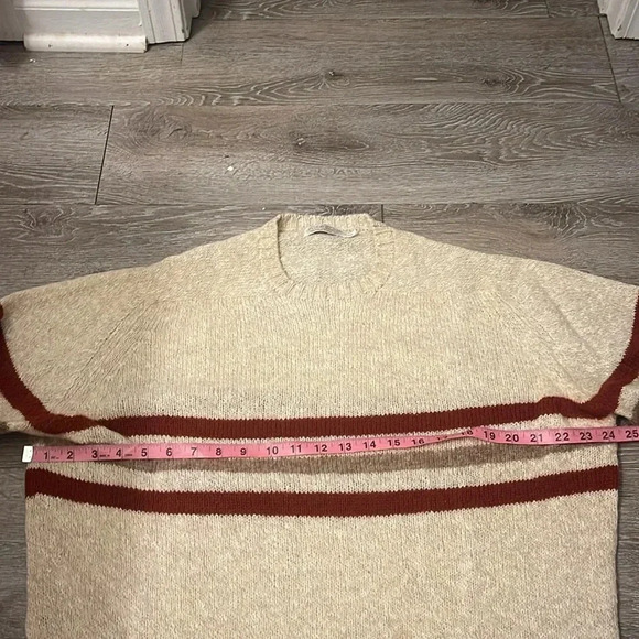 McGeorge of Scotland sweater size xl wool linen and cotton stripe vintage - Picture 4 of 7